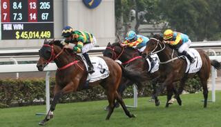 Furore (NZ) (Pierro) displayed a powerful come-from-behind performance in the Hong Kong Classic Mile